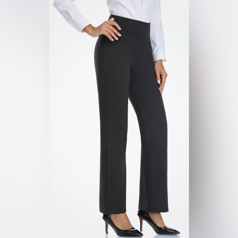 Tapata Women 32” Dress Pants High Waist Stretchy Bootcut Pants. Charcoal Size Sm